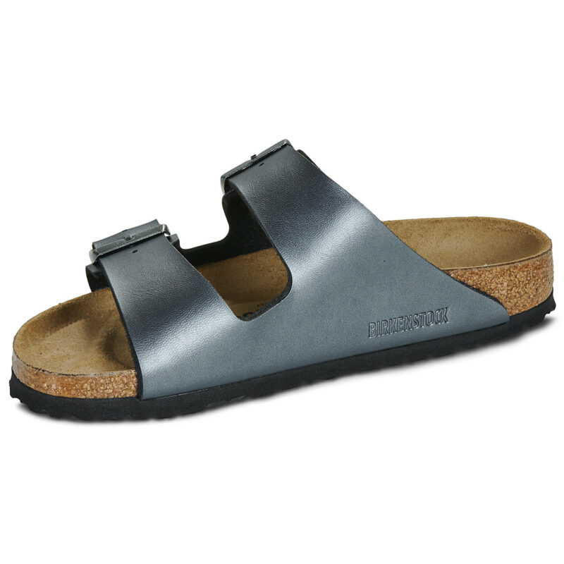 BIRKENSTOCK Arizona Birko-flor / Metallic / Black / Stretto Nero Ciabatta Donna - 4