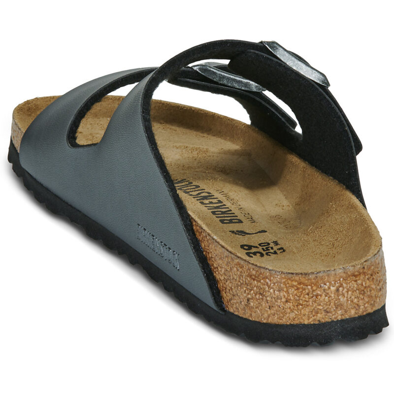 BIRKENSTOCK Arizona Birko-flor / Metallic / Black / Stretto Nero Ciabatta Donna - 5