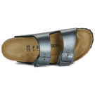 BIRKENSTOCK Arizona Birko-flor / Metallic / Black / Stretto Nero Ciabatta Donna - 6