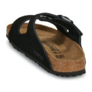 BIRKENSTOCK Arizona Wildleder-Slipper, schwarz, schmale Passform, Damengr&ouml;&szlig;e 5