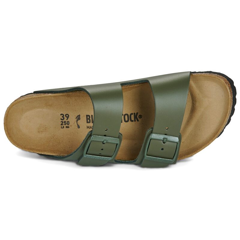 BIRKENSTOCK Arizona Smooth / Leather / Thyme / Narrow Khaki Women's Clog - 6