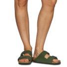 BIRKENSTOCK Arizona Smooth / Leather / Thyme / Narrow Khaki Women's Clog - 8