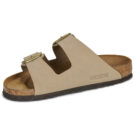 BIRKENSTOCK Arizona Big Buckle Nubuck / Sandcastle / Narrow Beige Women's Clogs - 4