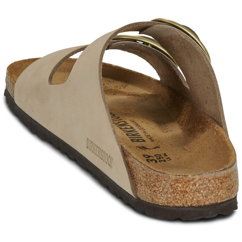 BIRKENSTOCK Arizona Big Buckle Nubuck / Sandcastle / Narrow Beige Women's Clogs - 5