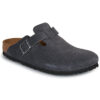 BIRKENSTOCK Boston Suede / Charcoal / Stretto Grigio Zoccoli Donna