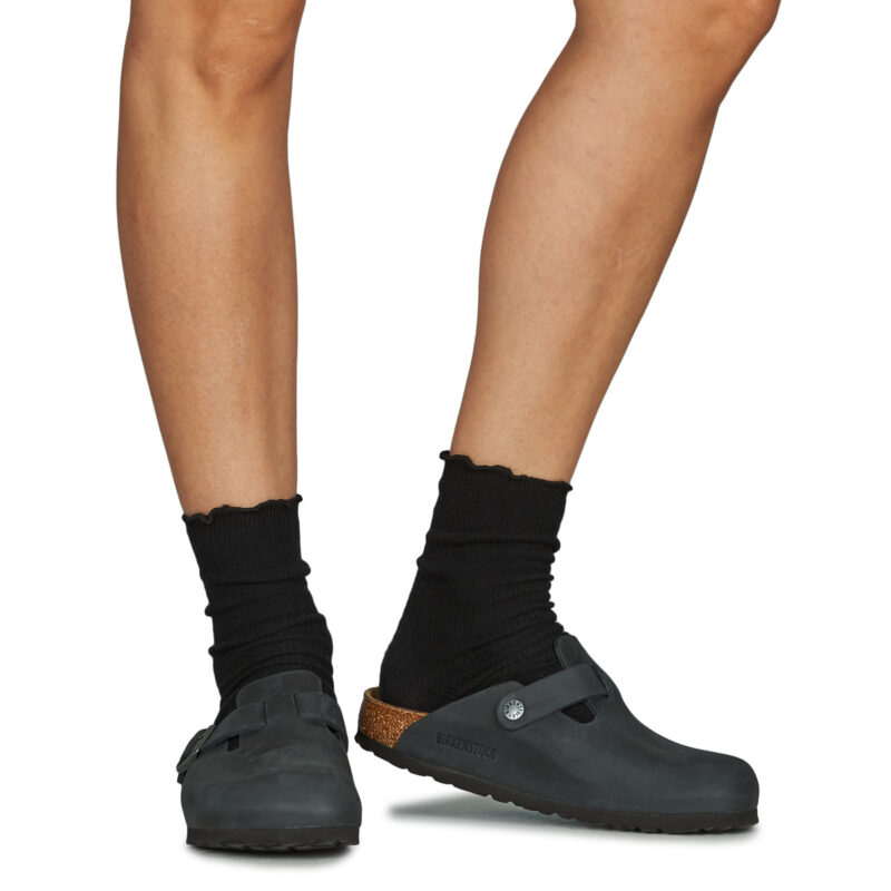 BIRKENSTOCK Boston Pelle / Huilé / Black / Stretto Nero Zoccoli Donna - 8
