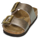 BIRKENSTOCK Sydney Cushion Buckle Birko-flor / Taupe / Stretto Beige Ciabatta Donna - 3