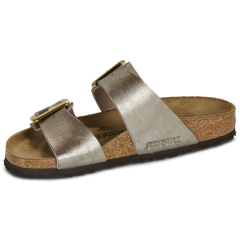 BIRKENSTOCK Sydney Cushion Buckle Birko-flor / Taupe / Stretto Beige Ciabatta Donna - 4
