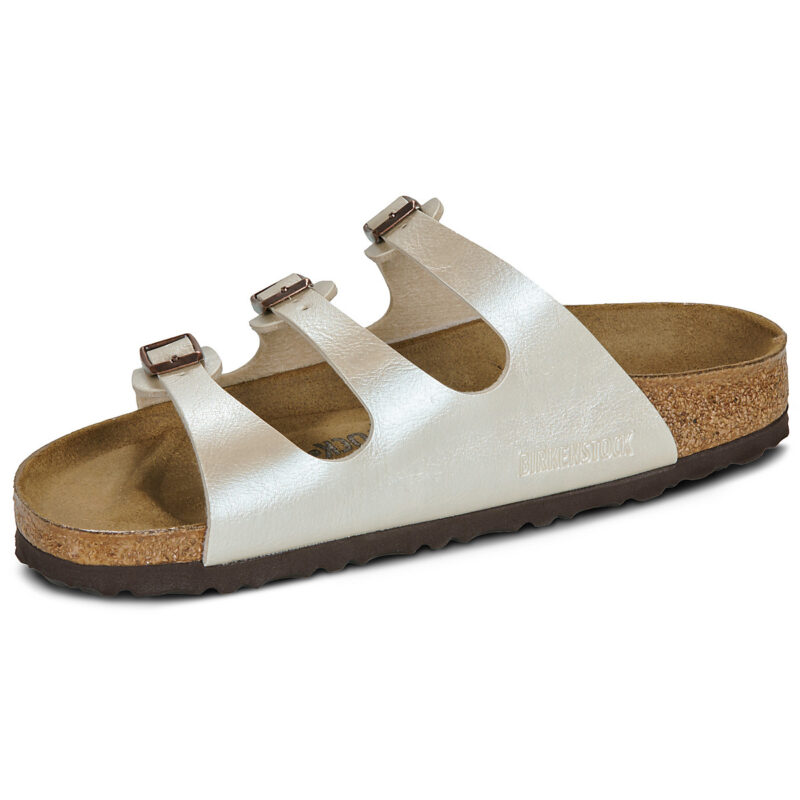 BIRKENSTOCK Florida Birko-flor / Perla / White / Stretto Bianco Ciabatta Donna - 4