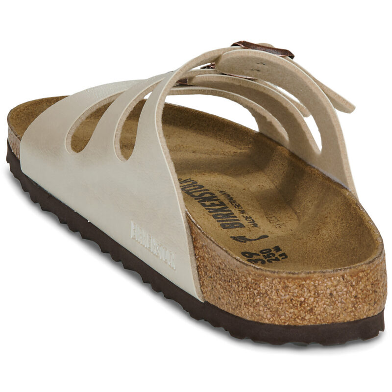 BIRKENSTOCK Florida Birko-flor / Perla / White / Stretto Bianco Ciabatta Donna - 5