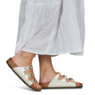BIRKENSTOCK Florida Birko-flor / Perla / White / Stretto Bianco Ciabatta Donna - 8