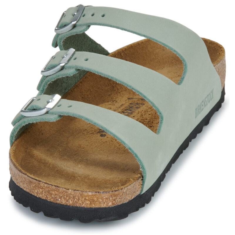 BIRKENSTOCK Florida Nubuck / Pure / Sage / Stretto Blu Ciabatta Donna - 3