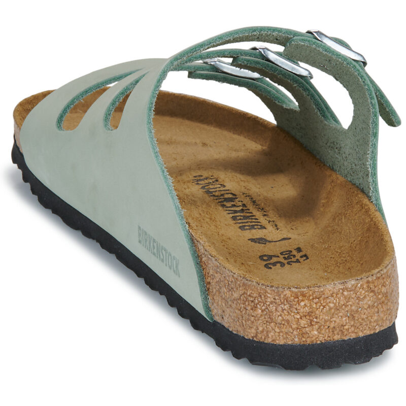 BIRKENSTOCK Florida Nubuck / Pure / Sage / Stretto Blu Ciabatta Donna - 5