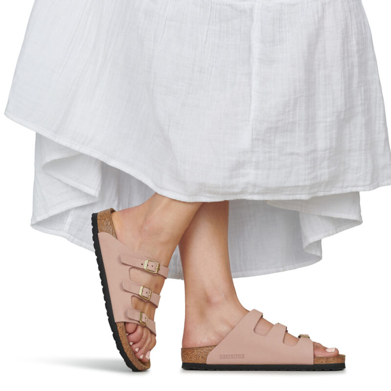 BIRKENSTOCK Florida Nubuck / Soft / Pink / Stretto Rosa Ciabatta Donna - 8