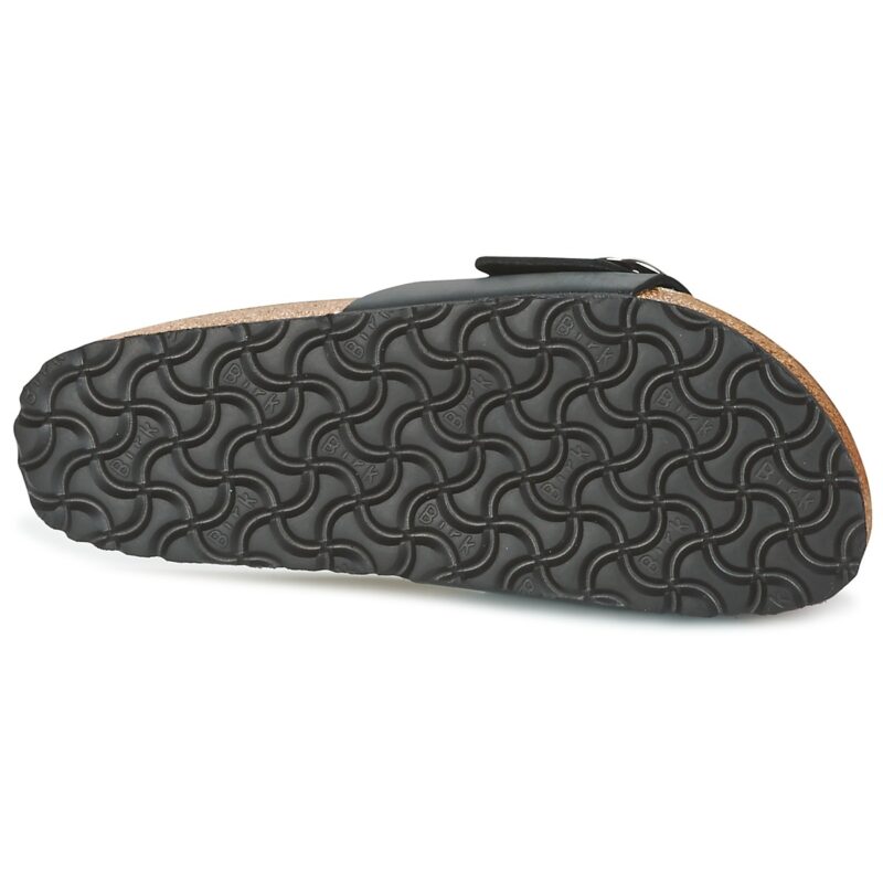 BIRKENSTOCK Madrid Big Buckle Huil&eacute;es / Cuir Chaussons noirs &eacute;troits pour femmes - Pointure 7