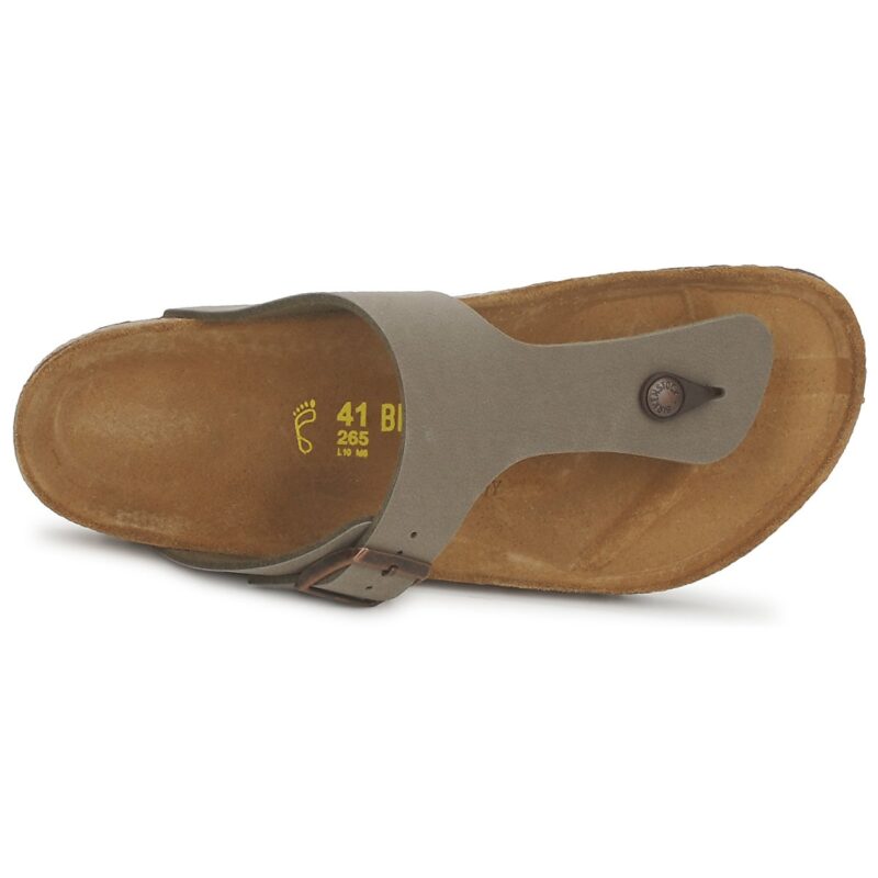 BIRKENSTOCK Ramses Birko-flor / Nubuck / Stone / Regular Grigio Infradito Uomo - 3