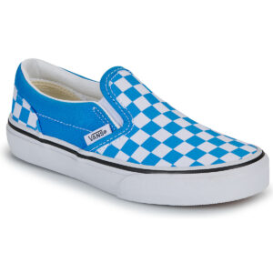Scarpe bambini ragazzo Vans  Classic Slip-On COLOR THEORY CHECKERBOARD Bright Azure  Blu Vans 198266327204