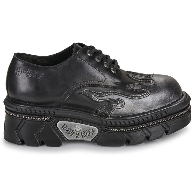 New Rock  M-1553-S1  Nero -  Derby Uomo - 2