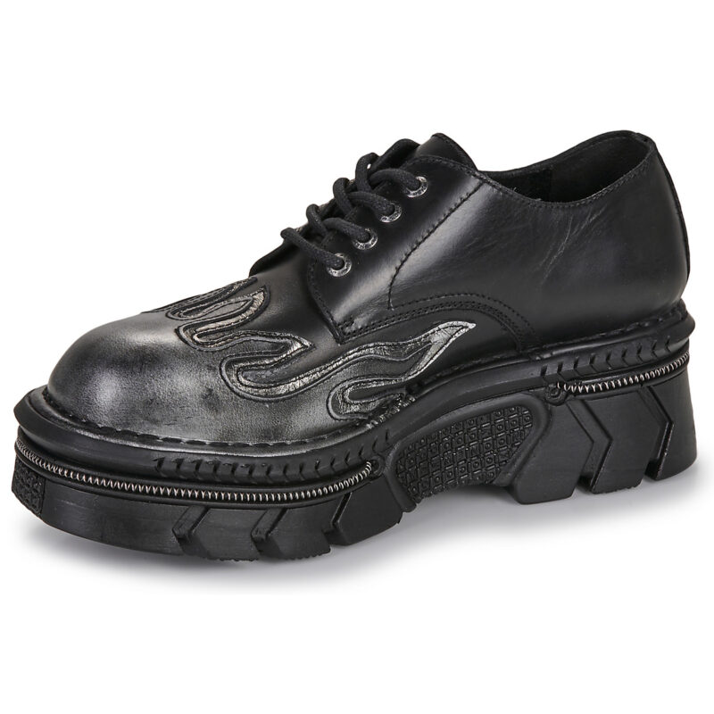 New Rock  M-1553-S1  Nero -  Derby Uomo - 4