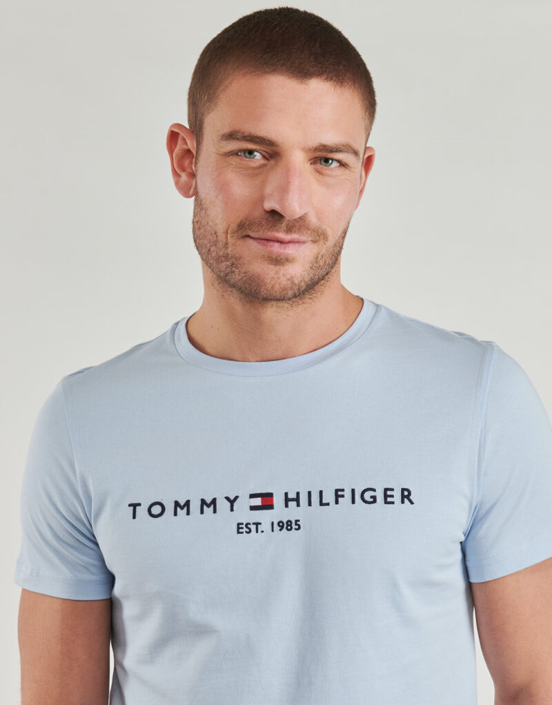T-shirt Tommy Hilfiger TOMMY LOGO TEE Blu T-shirt maniche corte Uomo - 5