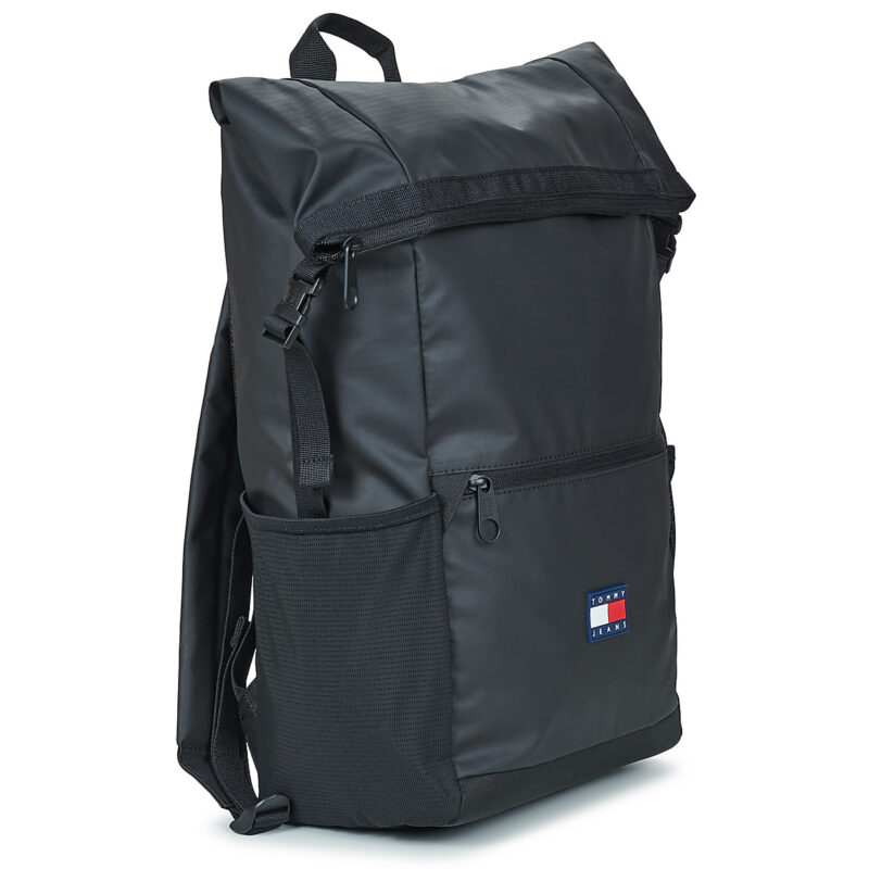 Uomo Tommy Jeans TJM DAILY TECH ROLL TOP BACKPACK Nero Zaino Uomo - 2