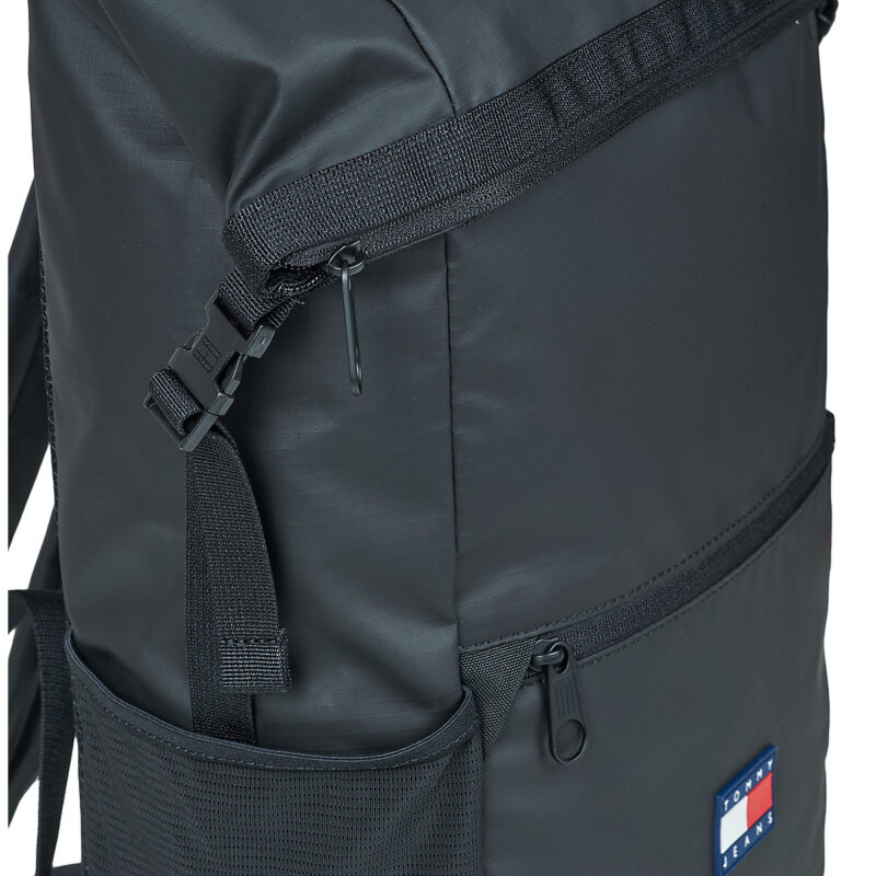 Uomo Tommy Jeans TJM DAILY TECH ROLL TOP BACKPACK Nero Zaino Uomo - 4