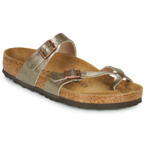 BIRKENSTOCK Mayari Birko-flor / Taupe / Regular Marrone Ciabatta Donna