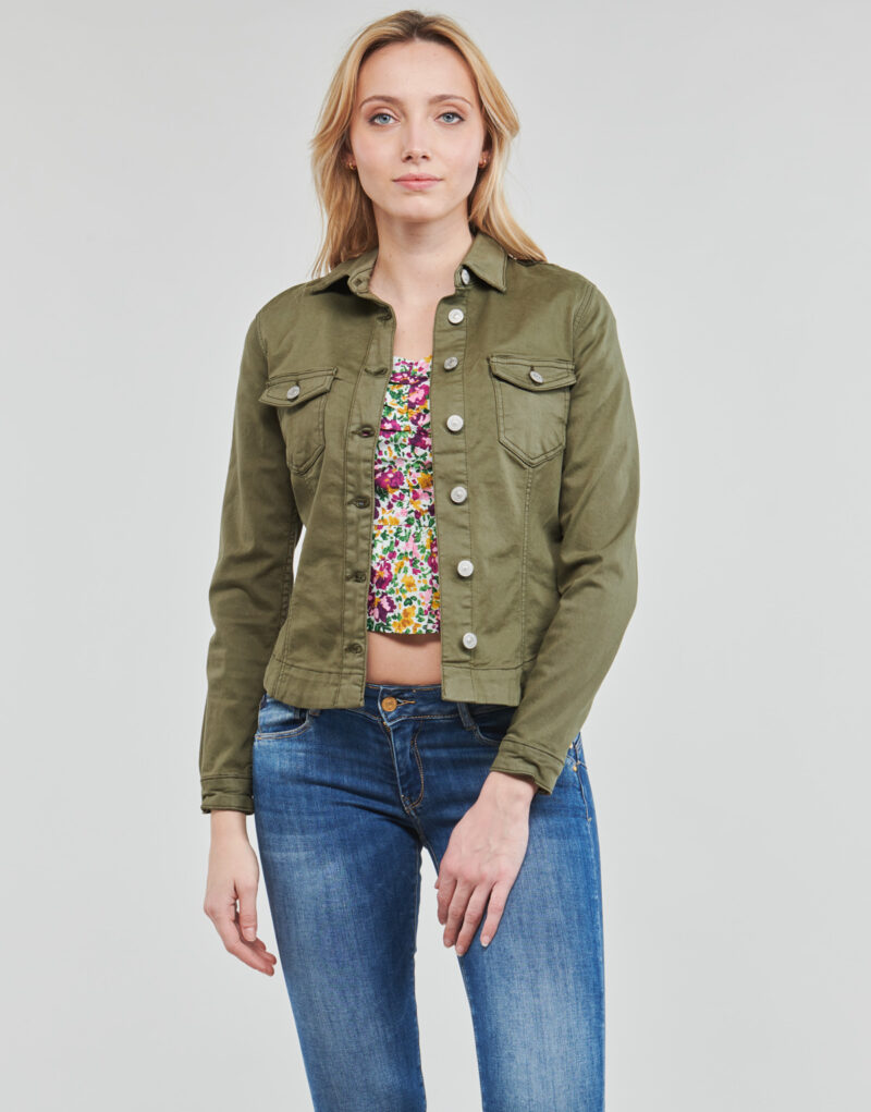 Jeansjacke Le Temps des Cerises LILLY Kaki Giacche in jeans Donna - 2