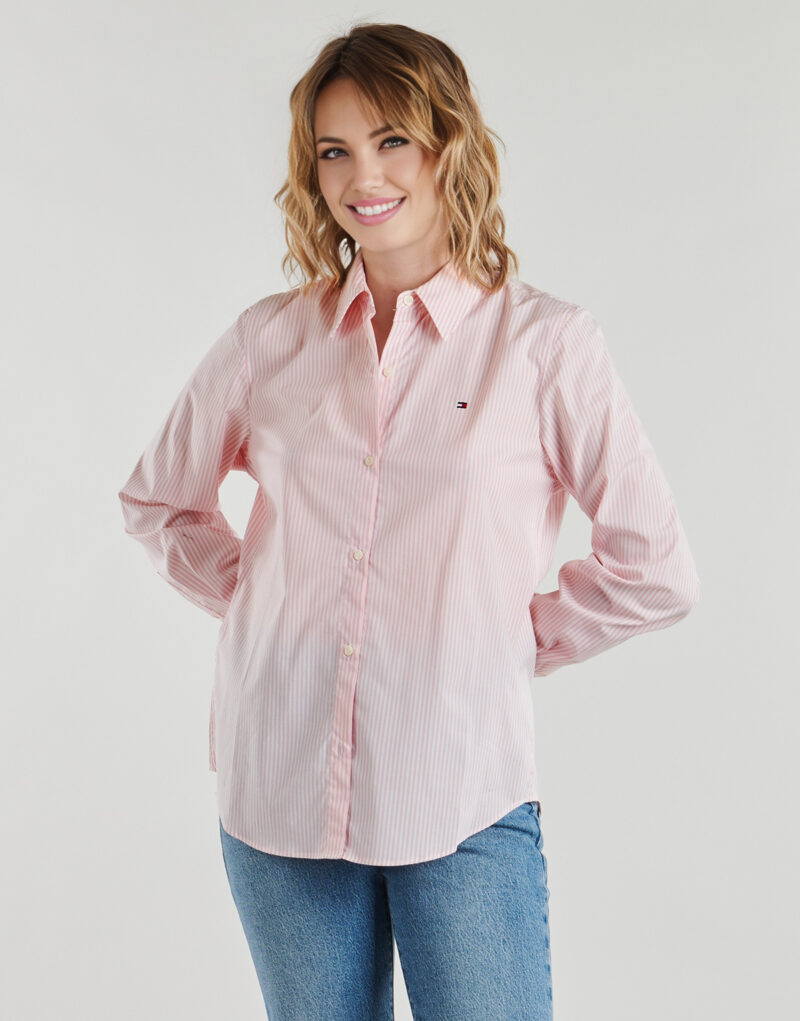 Camicia Tommy Hilfiger ESS POPLIN REGULAR SHIRT Rosa Camicie Donna - 2