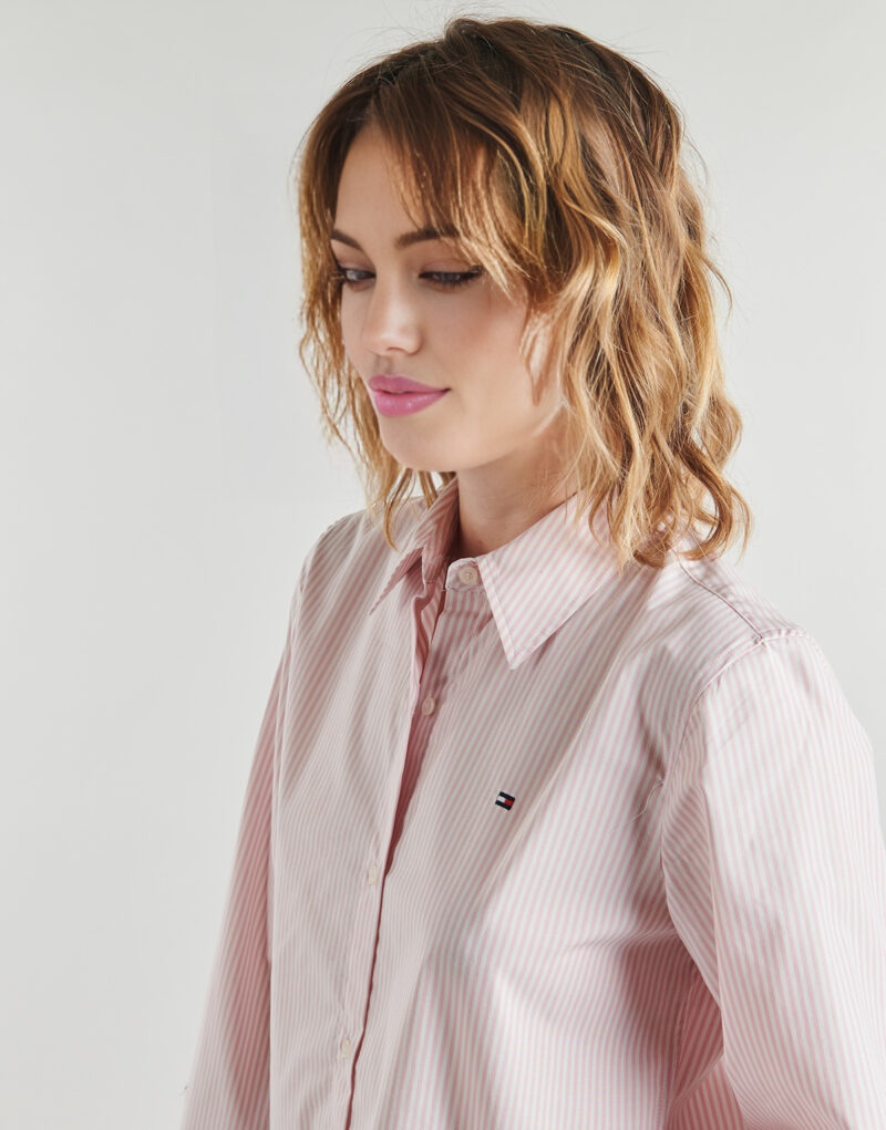 Camicia Tommy Hilfiger ESS POPLIN REGULAR SHIRT Rosa Camicie Donna - 5