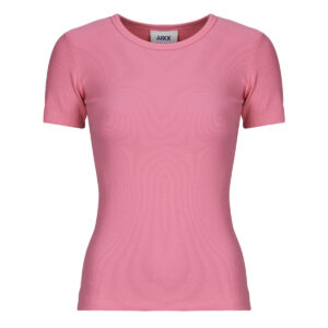 T-shirt JJXX JXFRANKIE STR SS RIB TEE Rose T-shirt &agrave; manches courtes Femme