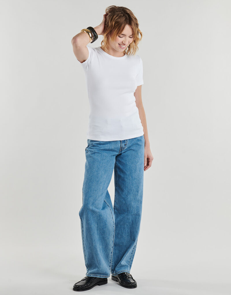 T-shirt JJXX JXFRANKIE STR SS RIB TEE Bianco T-shirt maniche corte Donna - 3