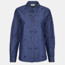Hemd JDY JDYLOVE L/S EMBR SHIRT Blaue Damenblusen - 1