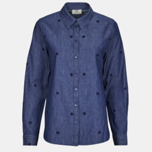 Camicia  JDY  JDYLOVE L/S EMBR SHIRT  Blu -  Camicie Donna