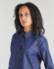 Hemd JDY JDYLOVE L/S EMBR SHIRT Blaue Damenblusen - 5