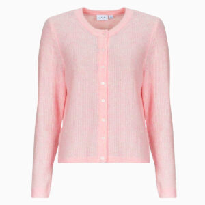 Gilet / Cardigan  Vila  VILORY O-NECK L/S KNIT  Rosa -  Gilet / Cardigan Donna