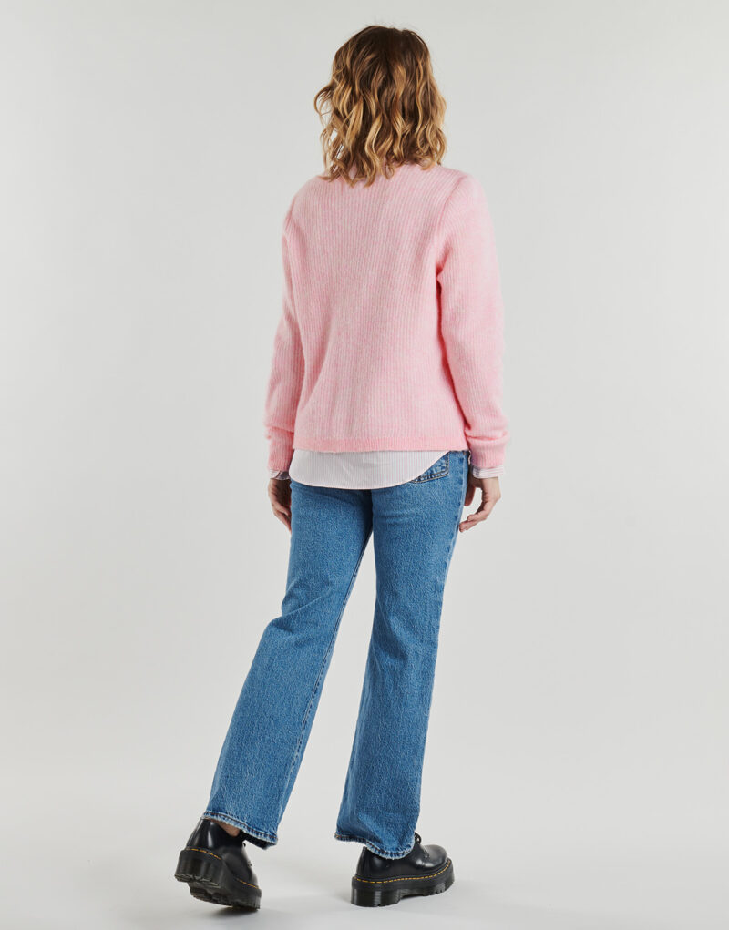 Gilet/cardigan rose &agrave; col rond Vila VILORY pour femme - Taille 4