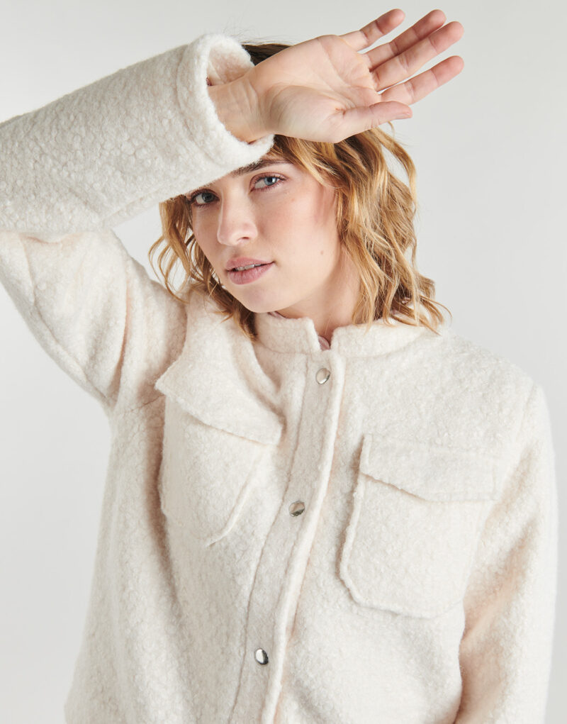 Veste Vero Moda VMJOSSY LS BOUCLE beige pour femme - Taille 5