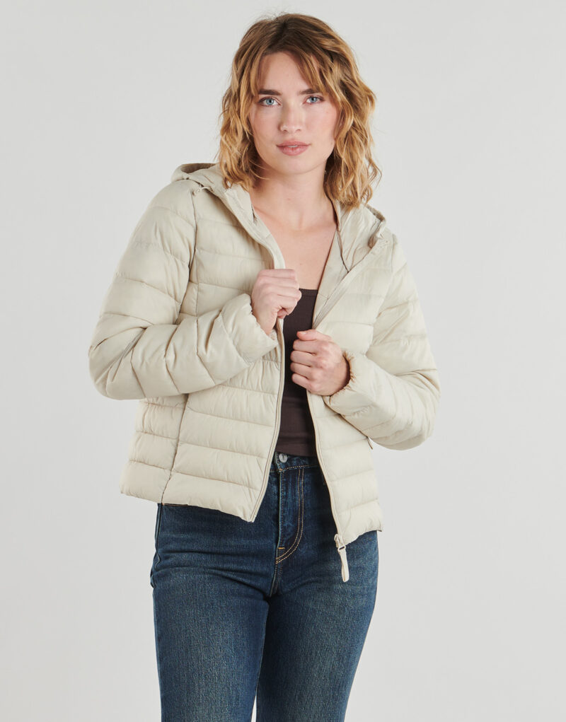 Daunenjacke Only ONLTAHIA LW QUILTED HOOD Beige Daunenjacken Frau - 2