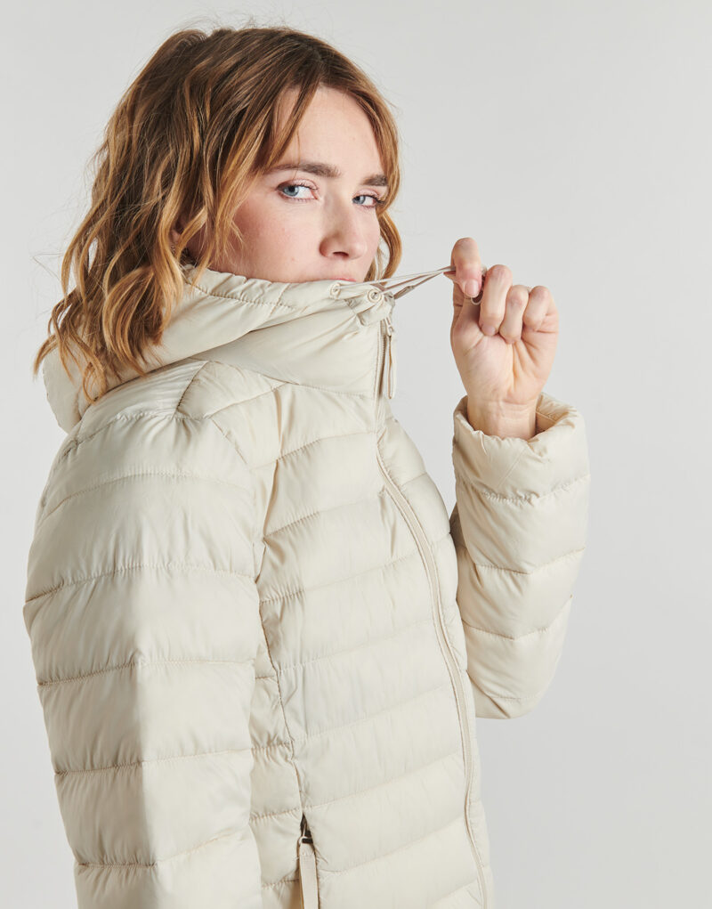 Daunenjacke Only ONLTAHIA LW QUILTED HOOD Beige Daunenjacken Frau - 5