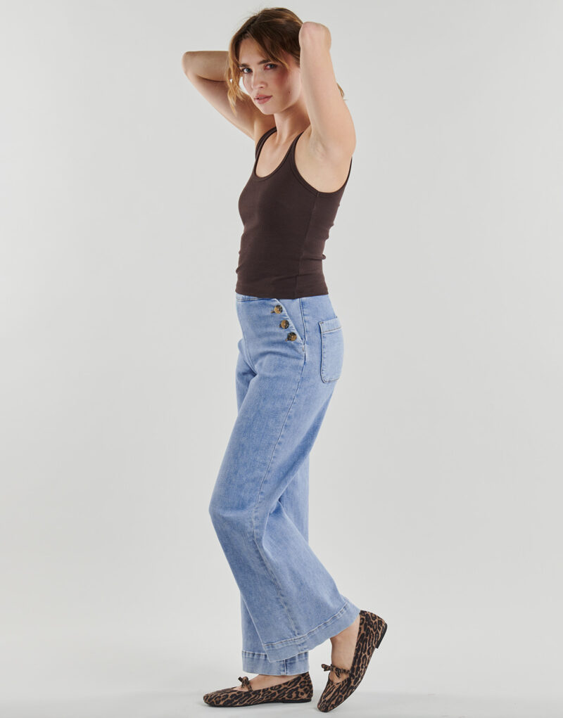 Jeans Flare Only ONLMADISON HW BUTTON WIDE Blu Jeans Flare Donna - 3