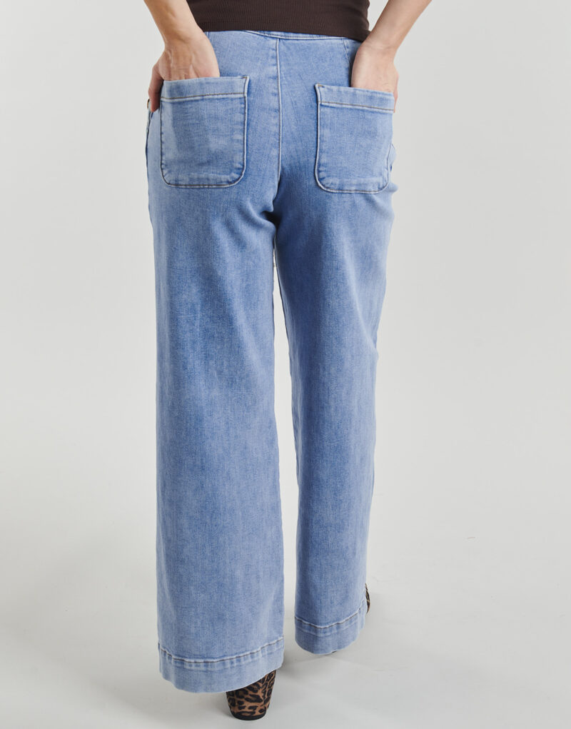 Jeans Flare Only ONLMADISON HW BUTTON WIDE Blu Jeans Flare Donna - 4