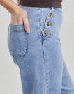 Jeans Flare Only ONLMADISON HW BUTTON WIDE Blu Jeans Flare Donna - 5