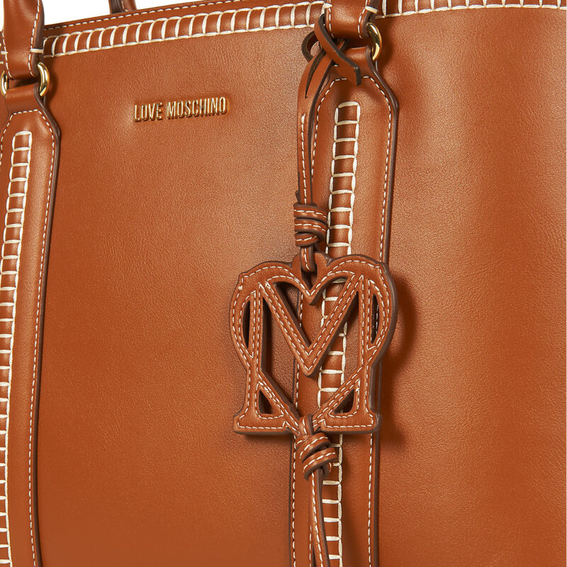 Love Moschino LADDER STITCH-JC4089PP1O Marrone Borse Shopping Donna - 4