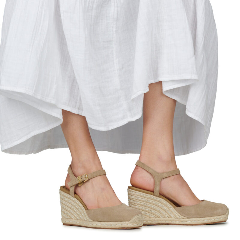 MICHAEL Michael Kors KENZIE WEDGE Beige Espadrilles Women - 8