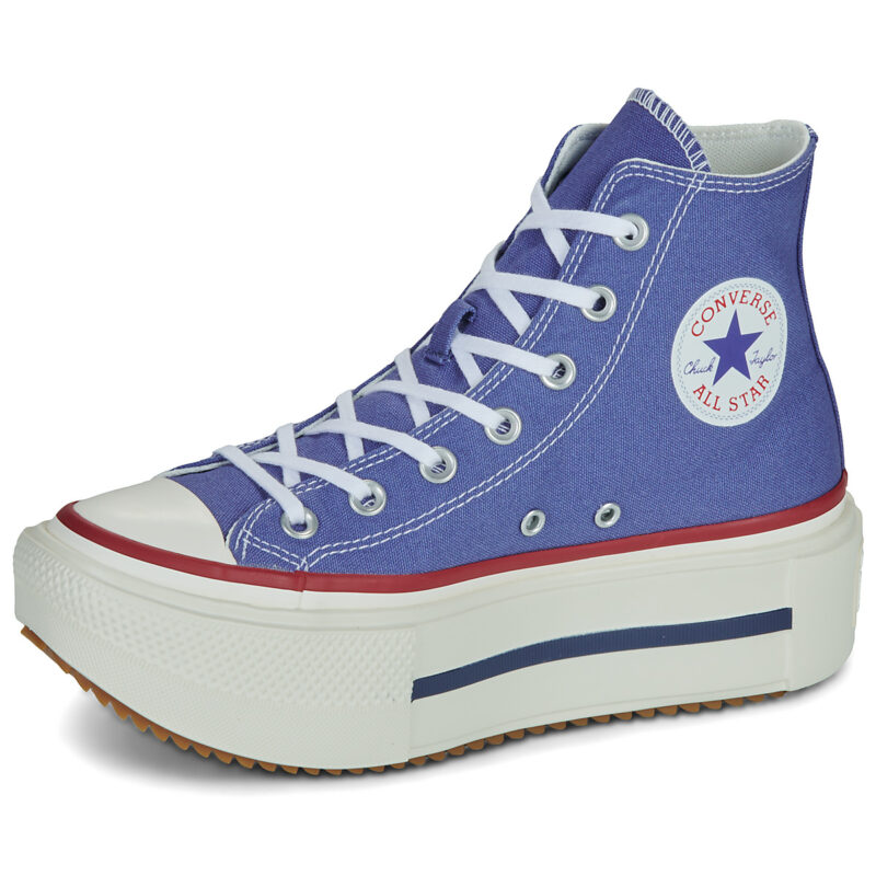 Converse CHUCK TAYLOR ALL STAR LIFT DOUBLE STACK PLATFORM Blu Sneakers alte Donna - 4