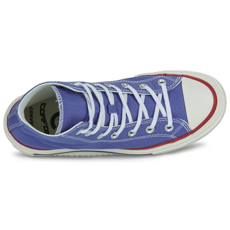 Converse CHUCK TAYLOR ALL STAR LIFT DOUBLE STACK PLATFORM Blu Sneakers alte Donna - 6