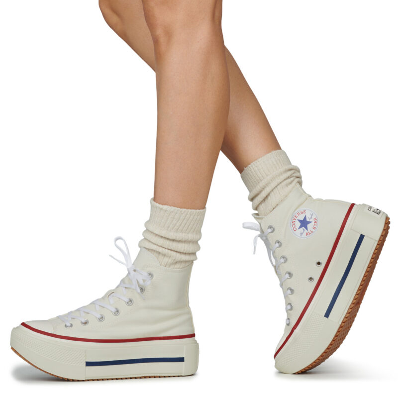 Converse  CHUCK TAYLOR ALL STAR LIFT DOUBLE STACK  Beige -  Sneakers alte Donna - 8