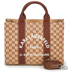 Donna Karl Lagerfeld K/RSG SQUARE MONO MD TOTE Marrone Borsetta Donna