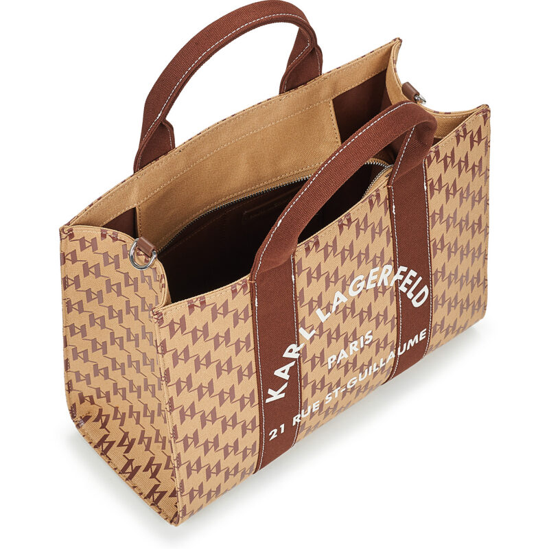 Donna Karl Lagerfeld K/RSG SQUARE MONO MD TOTE Marrone Borsetta Donna - 5